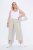 Ulla Popken Cool Linen Elastic Waist Capri Pants Brown - Jeans & Pantalons Femme Grandes Tailles – Plus Size - 