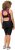 Ulla Popken Functional Padded Zip Front Cycling Leotard Black - Jeans & Pantalons Femme Grandes Tailles – Plus Size - 