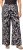 Ulla Popken Checkered Floral Elastic Waist Palazzo Paints Black - Jeans & Pantalons Femme Grandes Tailles – Plus Size - 