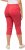 Ulla Popken Stretch Fit Raw Hem Capris Dark Coral - Jeans & Pantalons Femme Grandes Tailles – Plus Size - 
