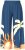 Ulla Popken Abstract Landscape Elastic Waist Palazzo Pants Blue - Jeans & Pantalons Femme Grandes Tailles – Plus Size - 