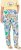 Ulla Popken Italy Print Elastic Waist Pants White - Jeans & Pantalons Femme Grandes Tailles – Plus Size - 