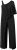 Ulla Popken Asymmetric Lace Panel Jumpsuit Black - Jeans & Pantalons Femme Grandes Tailles – Plus Size - 