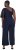 Ulla Popken Asymmetric Lace Panel Jumpsuit Navy - Jeans & Pantalons Femme Grandes Tailles – Plus Size - 