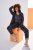 Ulla Popken Snake Print Elastic Waist Joggers Black - Jeans & Pantalons Femme Grandes Tailles – Plus Size - 