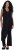 Ulla Popken Draped Sleeveless Glitter Jumpsuit Navy - Jeans & Pantalons Femme Grandes Tailles – Plus Size - 