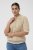 Kaffe Curve Lizzy Contrast Knitted Polo Feather Grey Melange - Polos - 