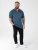 D555 Harvey Pique with Jacquard Collar & Cuffs Polo Teal - Polos - Polos homme grande taille