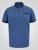 D555 Murray Printed Jacquard Collar & Cuff Short Sleeve Polo Blue - Polos - Polos homme grande taille