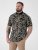 D555 Palmer Leaf Printed Jacquard Collar & Cuff Chest Pocket Polo Black - Polos - Polos homme grande taille