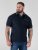 D555 Barret Interlock Jacquard Collar & Cuffs Polo Navy - Polos - Polos homme grande taille