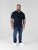 D555 Barret Interlock Jacquard Collar & Cuffs Polo Navy - Polos - Polos homme grande taille