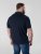D555 Barret Interlock Jacquard Collar & Cuffs Polo Navy - Polos - Polos homme grande taille