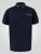 D555 Barret Interlock Jacquard Collar & Cuffs Polo Navy - Polos - Polos homme grande taille