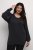 Kaffe Curve Lini Knit Pull Noir Oyster - Sweatshirts & hoodies - 