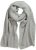 Ulla Popken Garter Stitch Knit Scarf Light Grey Melange - Accessoires - 