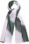 Ulla Popken Batik Striped Scarf Lavender - Accessoires - 