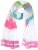 Ulla Popken Pink Lettering Border Print Scarf Snow White - Accessoires - 