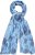 Ulla Popken Circle Print Scarf Blue - Accessoires - 