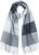 Ulla Popken Checked Fringed Hem Scarf Light Grey Melange - Accessoires - 