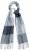 Ulla Popken Checked Fringed Hem Scarf Light Grey Melange - Accessoires - 
