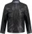 JP1880 Biker Style Leather Jacket Black - Vestes - Vestes homme grandes tailles