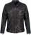 JP1880 Classic Biker Style Leather Jacket Black - Vestes - Vestes homme grandes tailles