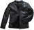 JP1880 Classic Biker Style Leather Jacket Black - Vestes - Vestes homme grandes tailles