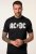 JP1880 AC/DC Classic Logo Band T-Shirt Black - T-shirts - T-shirts Homme Grande Taille