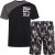 Kam Jeans 5001 'Brooklyn 85' Tee And Short Set Black - T-shirts - T-shirts Homme Grande Taille