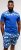 Kam Jeans 5002 Palm Tree Panel Tee And Short Set Electric Blue - T-shirts - T-shirts Homme Grande Taille