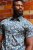 Kam Jeans 6061 Hibiscus Floral Print Short Sleeve Shirt Midnight Blue - Chemises - Chemises Grandes Tailles Hommes