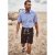 JP1880 Short Sleeve Check Print Traditional Shirt Blue - Chemises - Chemises Grandes Tailles Hommes