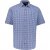 JP1880 Short Sleeve Check Print Traditional Shirt Blue - Chemises - Chemises Grandes Tailles Hommes