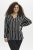 Kaffe Curve Sida Blouse Noir/Craie Rayée - Blouses et tuniques - 