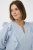 Kaffe Curve Lenia Flounce Shirt Powder Blue Stripe - Chemisiers - 