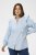 Kaffe Curve Lenia Flounce Shirt Powder Blue Stripe - Chemisiers - 