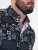 D555 Rick Geometric Print Short Sleeve Shirt Navy - Chemises - Chemises Grandes Tailles Hommes