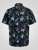 D555 Corden Hawaiian AOP Cuban Collar Resort Short Sleeve Navy - Chemises manche courte - Chemises Homme Manche Courte Grande Taille