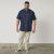 North Latitude 61109 Chemise Manches Courtes à Col Mao Bleu Marine - Chemises - Chemises Grandes Tailles Hommes