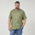 North Latitude 61109 Chemise Manches Courtes à Col Mao Vert Olive - Chemises - Chemises Grandes Tailles Hommes