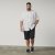 North Latitude 61111 Chemise en Lin Imprimée Manches Courtes Blanc - Chemises - Chemises Grandes Tailles Hommes