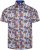 Kam Jeans 6060 Palm Tree and Surf Boards Short Sleeve Shirt White - Chemises - Chemises Grandes Tailles Hommes