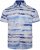 Kam Jeans 6065 Faded Leaf Short Sleeve Shirt Blue - Chemises - Chemises Grandes Tailles Hommes
