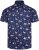 Kam Jeans 6068 Flamingo Short Sleeve Shirt Navy - Chemises - Chemises Grandes Tailles Hommes