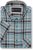 Kam Jeans 6339 Checked Short Sleeve Shirt Mineral Blue - Chemises - Chemises Grandes Tailles Hommes