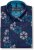 Kam Jeans 6071 Record Print Long Sleeve Shirt Navy - Chemises - Chemises Grandes Tailles Hommes
