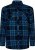 Kam Jeans 6353 Western Check Shirt Navy - Chemises - Chemises Grandes Tailles Hommes