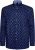 Kam Jeans 6364 All Over Floral Print Long Sleeve Shirt Navy - Chemises - Chemises Grandes Tailles Hommes