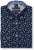 Kam Jeans 6364 All Over Floral Print Long Sleeve Shirt Navy - Chemises - Chemises Grandes Tailles Hommes